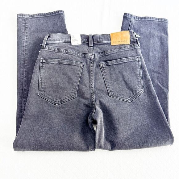 Denim Forum Aritzia The Arlo High Rise Straight Jean Black Charcoal Size 25 NWT - Picture 4 of 9